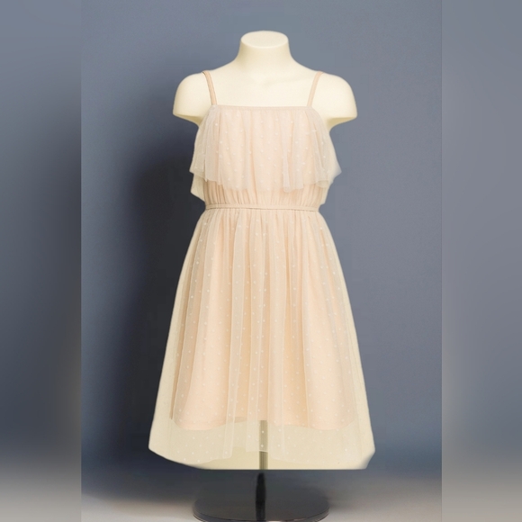 Joyfolie Mia Joy Lauryn Girls 14 NWT Sand Tulle Layered Party Dress Elegant - Picture 6 of 6